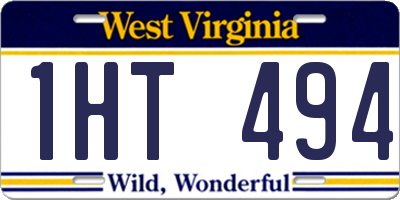 WV license plate 1HT494