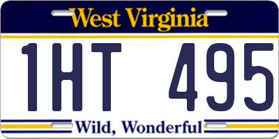 WV license plate 1HT495