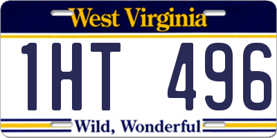 WV license plate 1HT496