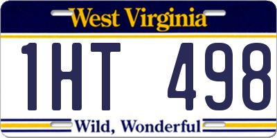 WV license plate 1HT498
