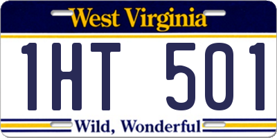 WV license plate 1HT501