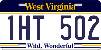 WV license plate 1HT502