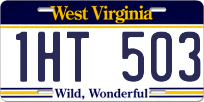 WV license plate 1HT503