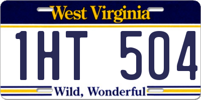 WV license plate 1HT504