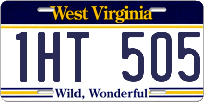 WV license plate 1HT505