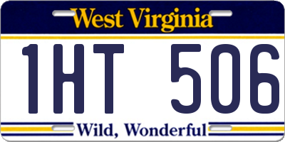 WV license plate 1HT506