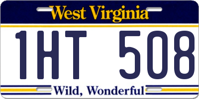 WV license plate 1HT508