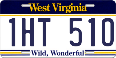 WV license plate 1HT510