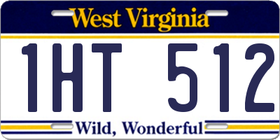 WV license plate 1HT512