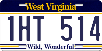 WV license plate 1HT514