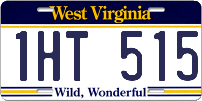 WV license plate 1HT515