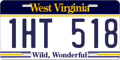 WV license plate 1HT518