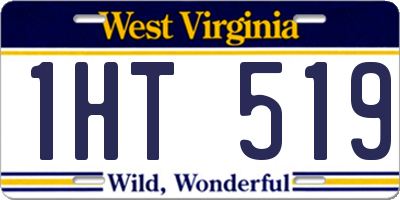 WV license plate 1HT519