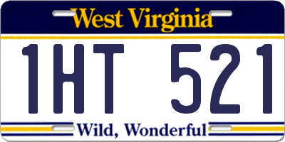 WV license plate 1HT521
