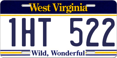 WV license plate 1HT522