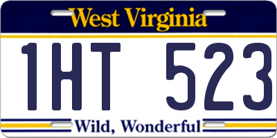 WV license plate 1HT523