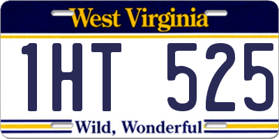 WV license plate 1HT525