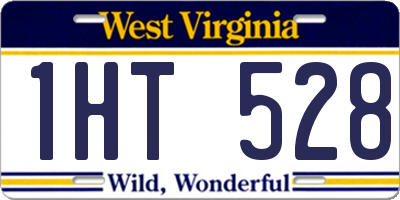 WV license plate 1HT528