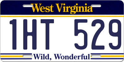 WV license plate 1HT529