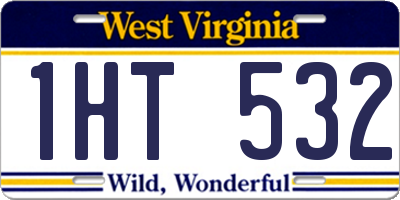 WV license plate 1HT532