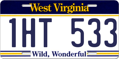 WV license plate 1HT533