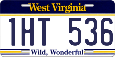WV license plate 1HT536