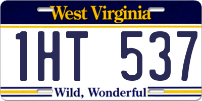 WV license plate 1HT537