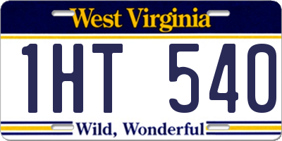 WV license plate 1HT540