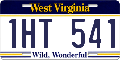 WV license plate 1HT541