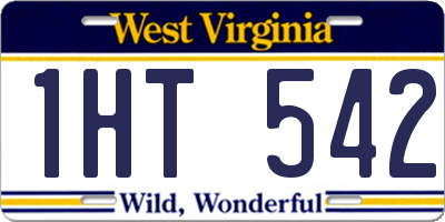 WV license plate 1HT542