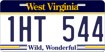 WV license plate 1HT544