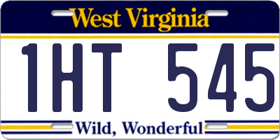 WV license plate 1HT545