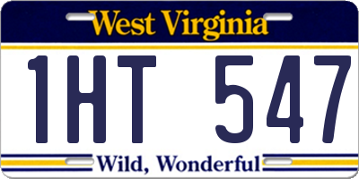 WV license plate 1HT547