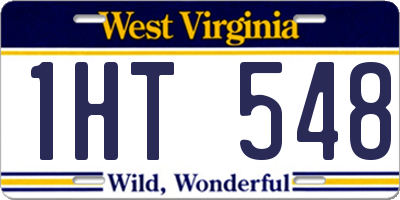 WV license plate 1HT548