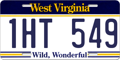 WV license plate 1HT549