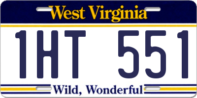 WV license plate 1HT551