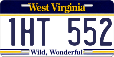WV license plate 1HT552