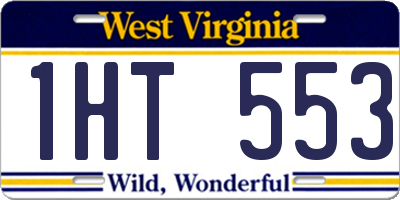 WV license plate 1HT553