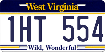 WV license plate 1HT554