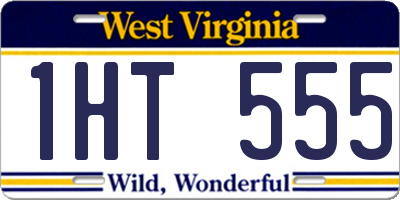 WV license plate 1HT555