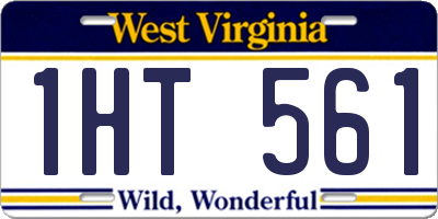 WV license plate 1HT561