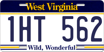 WV license plate 1HT562