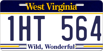 WV license plate 1HT564