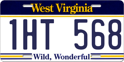 WV license plate 1HT568