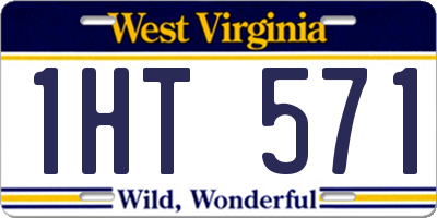 WV license plate 1HT571