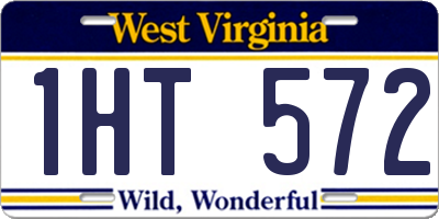 WV license plate 1HT572