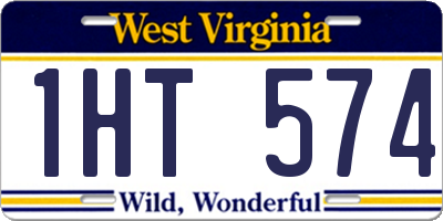 WV license plate 1HT574