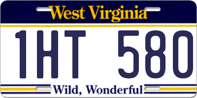 WV license plate 1HT580
