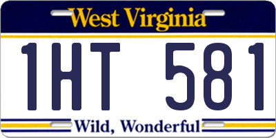 WV license plate 1HT581