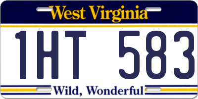 WV license plate 1HT583